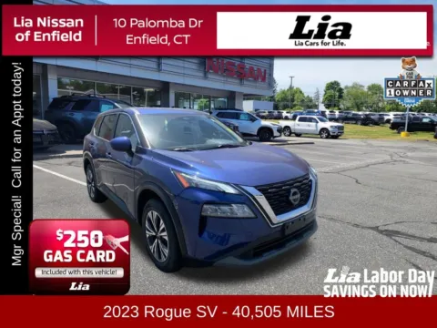 Blue 2023 Nissan Rogue SV for sale in Enfield, CT