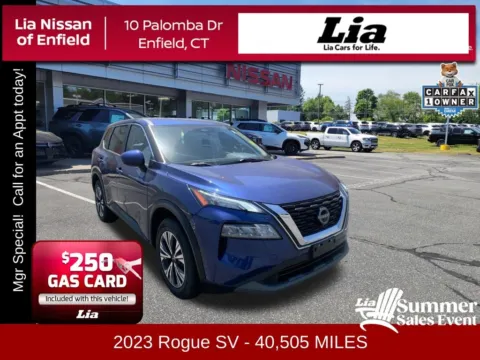 Blue 2023 Nissan Rogue SV for sale in Enfield, CT