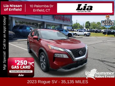 Red 2023 Nissan Rogue SV for sale in Enfield, CT