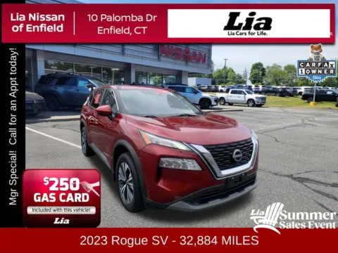 Red 2023 Nissan Rogue SV for sale in Enfield, CT