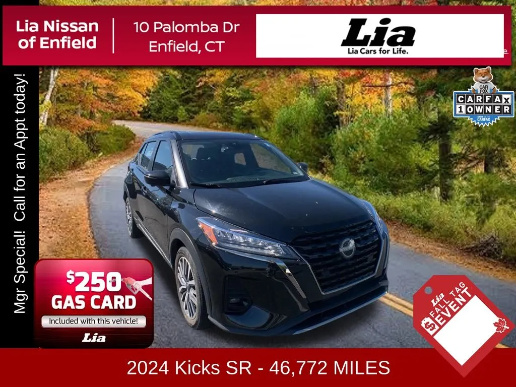 Black 2024 Nissan Kicks SR for sale in Enfield, CT