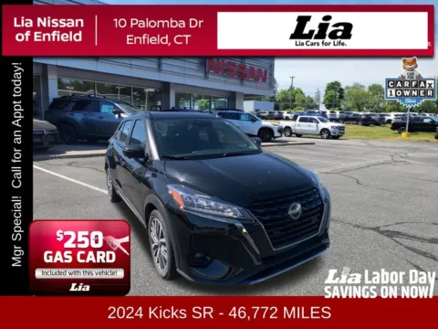 Black 2024 Nissan Kicks SR for sale in Enfield, CT