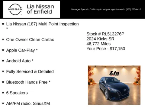 More photos of 2024 Nissan Kicks SR at Lia Nissan of Enfield, CT