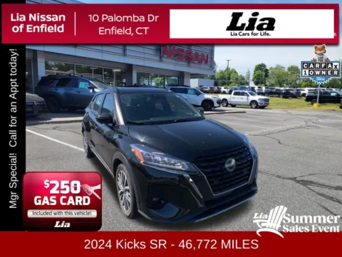 Black 2024 Nissan Kicks SR for sale in Enfield, CT