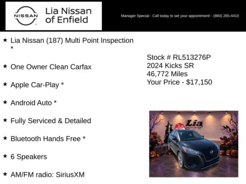 More photos of 2024 Nissan Kicks SR at Lia Nissan of Enfield, CT