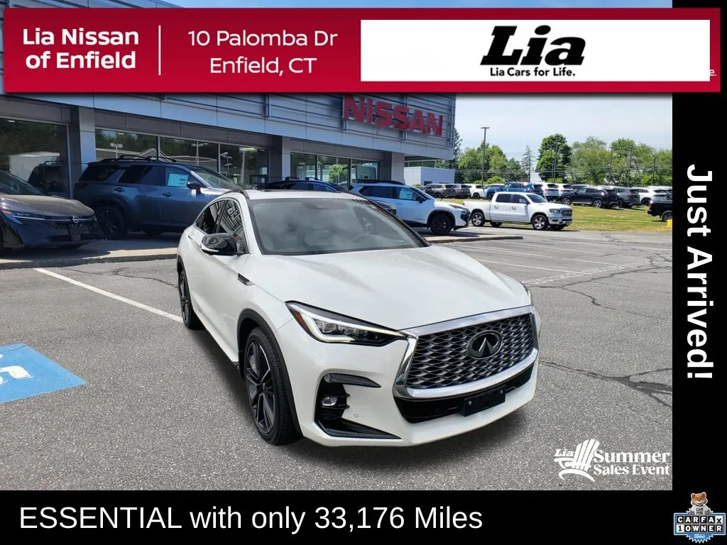 White 2023 INFINITI QX55 ESSENTIAL for sale in Enfield, CT