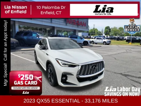 White 2023 INFINITI QX55 ESSENTIAL for sale in Enfield, CT