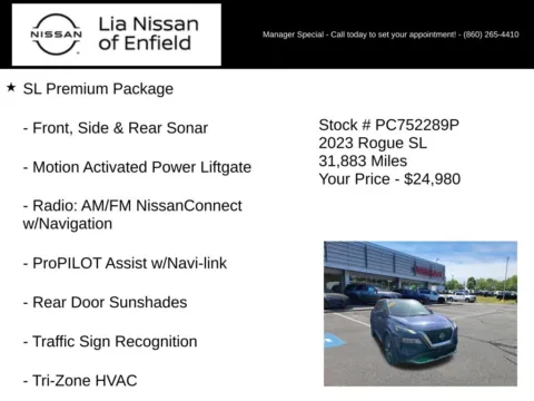 More photos of 2023 Nissan Rogue SL at Lia Nissan of Enfield, CT