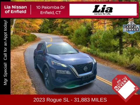 Blue 2023 Nissan Rogue SL for sale in Enfield, CT