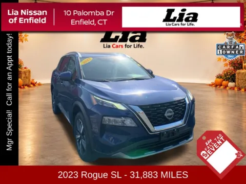 Blue 2023 Nissan Rogue SL for sale in Enfield, CT