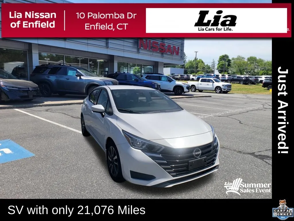 White 2024 Nissan Versa 1.6 SV for sale in Enfield, CT