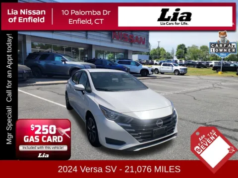 White 2024 Nissan Versa 1.6 SV for sale in Enfield, CT
