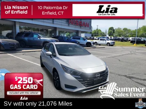 White 2024 Nissan Versa 1.6 SV for sale in Enfield, CT