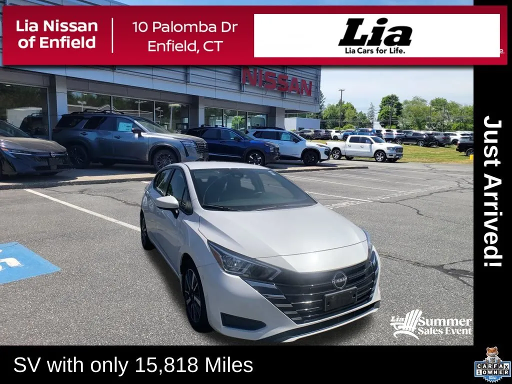 White 2024 Nissan Versa 1.6 SV for sale in Enfield, CT