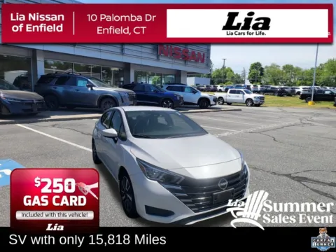 White 2024 Nissan Versa 1.6 SV for sale in Enfield, CT
