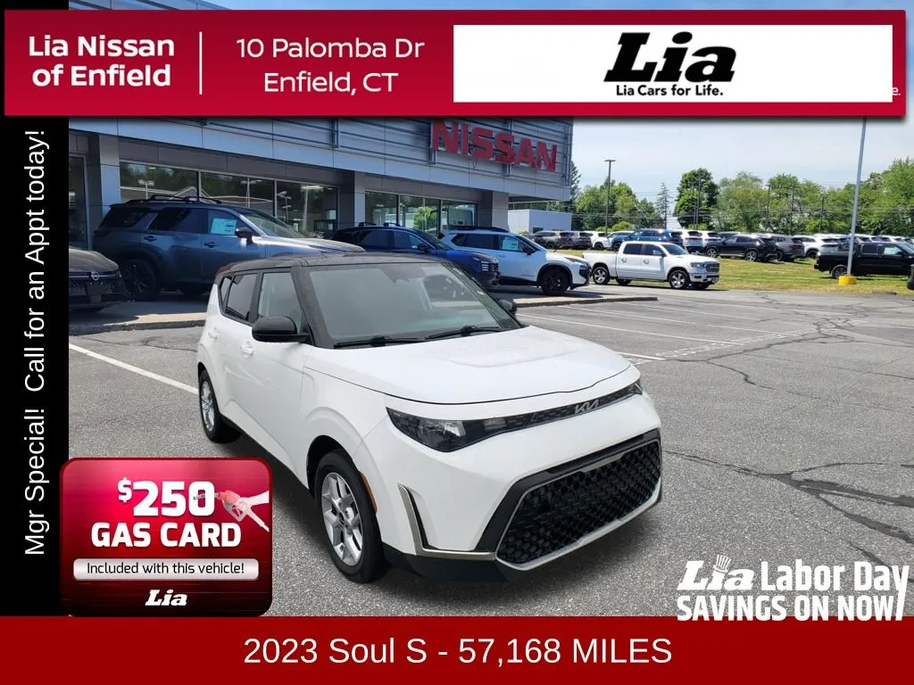 White 2023 Kia Soul S for sale in Enfield, CT