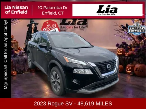 Black 2023 Nissan Rogue SV for sale in Enfield, CT
