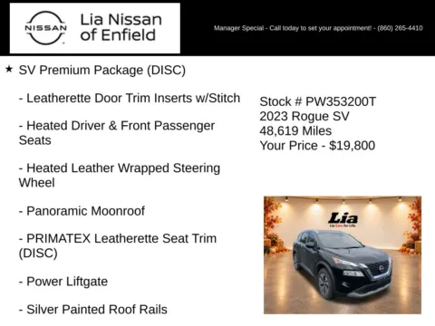 More photos of 2023 Nissan Rogue SV at Lia Nissan of Enfield, CT