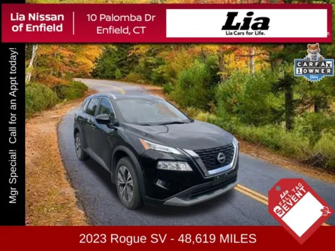 Black 2023 Nissan Rogue SV for sale in Enfield, CT