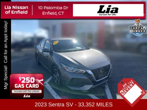 Gray 2023 Nissan Sentra SV for sale in Enfield, CT