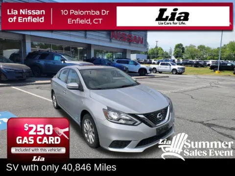 Silver 2018 Nissan Sentra SV for sale in Enfield, CT