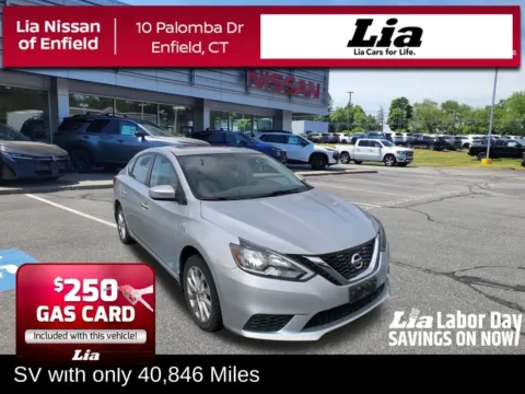 Silver 2018 Nissan Sentra SV for sale in Enfield, CT