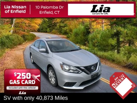 Silver 2018 Nissan Sentra SV for sale in Enfield, CT