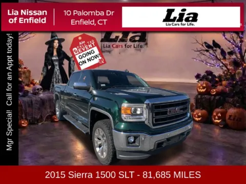 Green 2015 GMC Sierra 1500 SLT for sale in Enfield, CT
