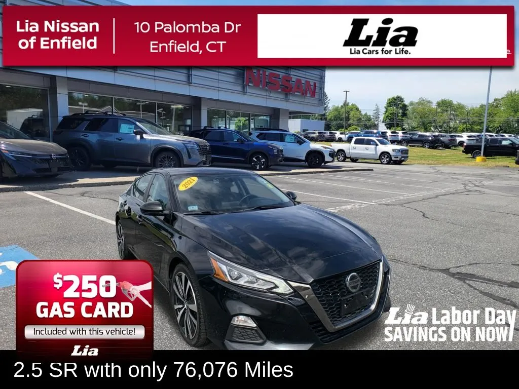 Black 2021 Nissan Altima 2.5 SR for sale in Enfield, CT