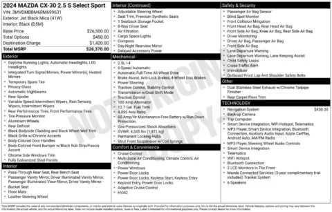 More photos of 2024 Mazda CX-30 2.5 S Select Sport at Lia Nissan of Enfield, CT