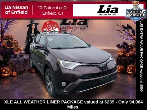 Black 2017 Toyota RAV4 XLE for sale in Enfield, CT