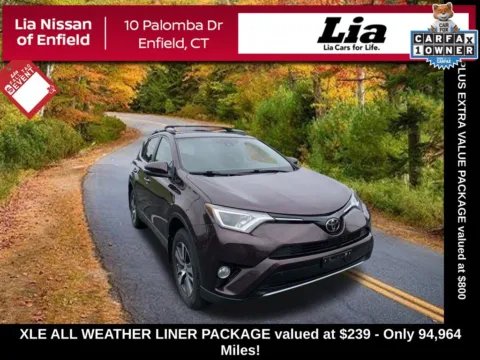 Black 2017 Toyota RAV4 XLE for sale in Enfield, CT