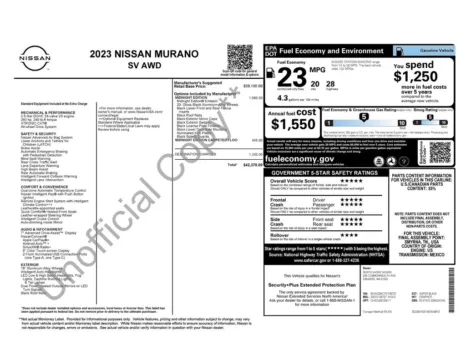 More photos of 2023 Nissan Murano SV at Lia Nissan of Enfield, CT
