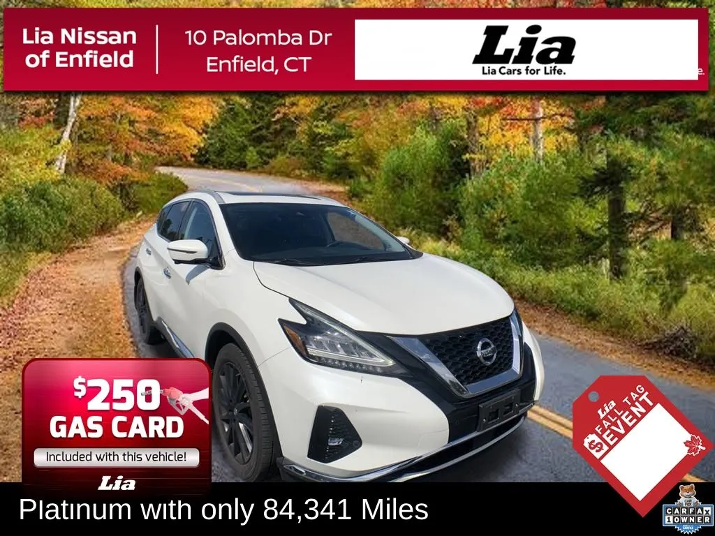 White 2020 Nissan Murano Platinum for sale in Enfield, CT