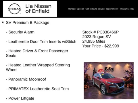 More photos of 2023 Nissan Rogue SV at Lia Nissan of Enfield, CT