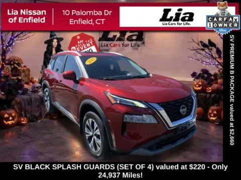 Red 2023 Nissan Rogue SV for sale in Enfield, CT