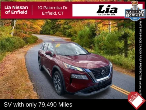 Red 2022 Nissan Rogue SV for sale in Enfield, CT