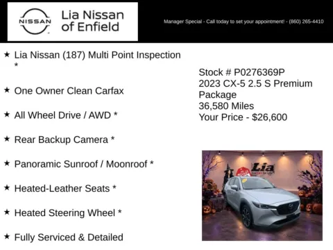 More photos of 2023 Mazda CX-5 2.5 S Premium Package at Lia Nissan of Enfield, CT