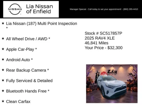 More photos of 2025 Toyota RAV4 XLE at Lia Nissan of Enfield, CT
