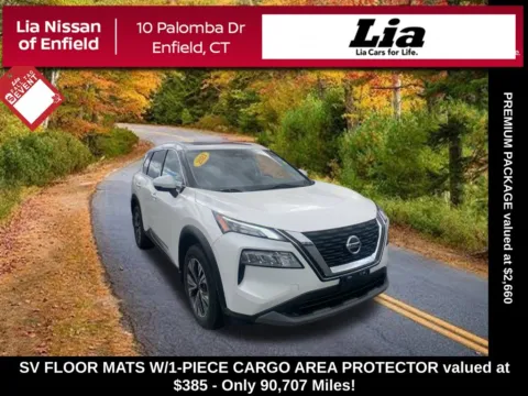 White 2021 Nissan Rogue SV for sale in Enfield, CT