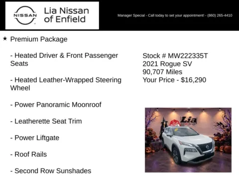 More photos of 2021 Nissan Rogue SV at Lia Nissan of Enfield, CT