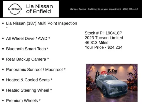 More photos of 2023 Hyundai Tucson Limited at Lia Nissan of Enfield, CT