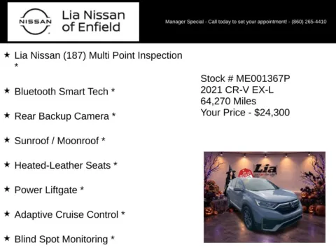 More photos of 2021 Honda CR-V EX-L at Lia Nissan of Enfield, CT