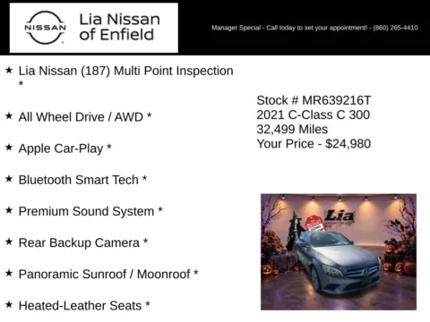 More photos of 2021 Mercedes-Benz C-Class C 300 at Lia Nissan of Enfield, CT