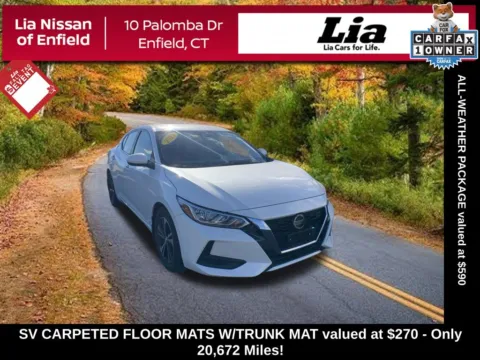 White 2023 Nissan Sentra SV for sale in Enfield, CT