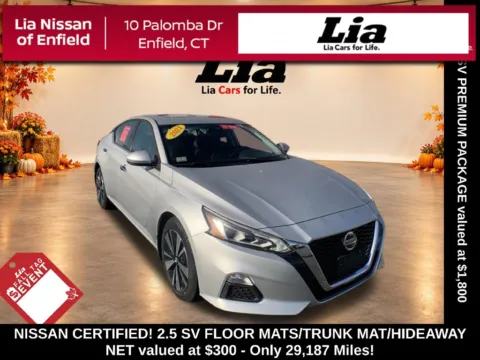Silver 2021 Nissan Altima 2.5 SV for sale in Enfield, CT