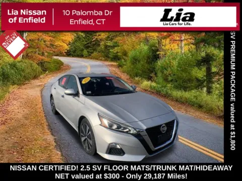 Silver 2021 Nissan Altima 2.5 SV for sale in Enfield, CT