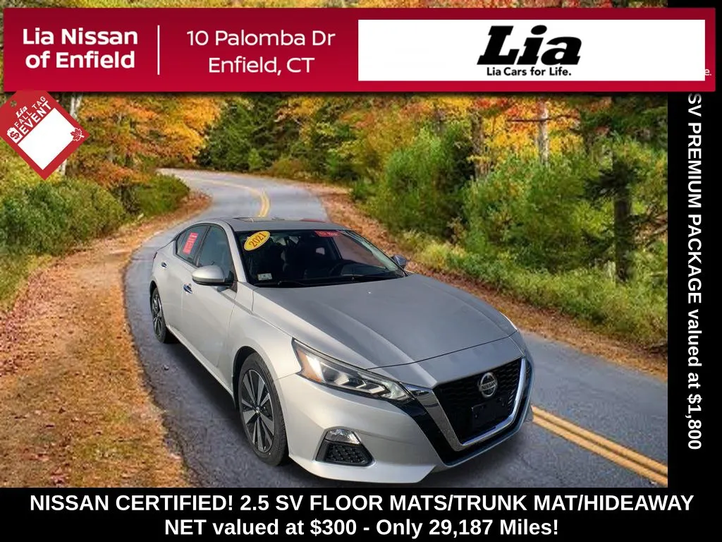 Silver 2021 Nissan Altima 2.5 SV for sale in Enfield, CT