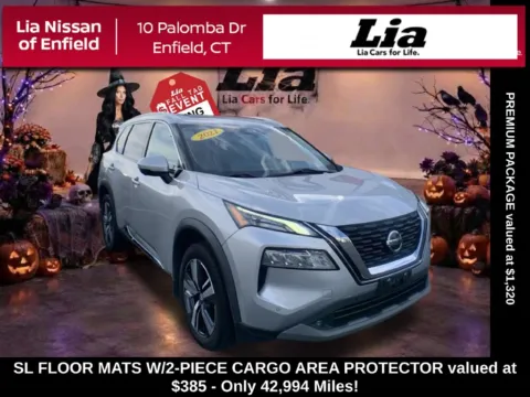 Silver 2021 Nissan Rogue SL for sale in Enfield, CT