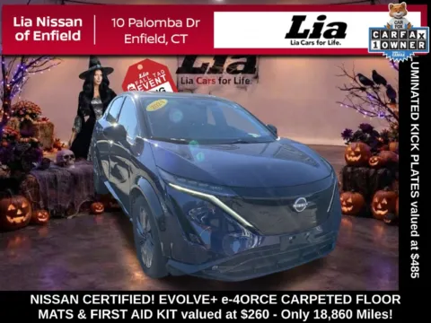 Blue 2024 Nissan Ariya EVOLVE+ e-4ORCE for sale in Enfield, CT